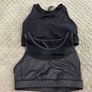 2 black sports bra size SMALL
